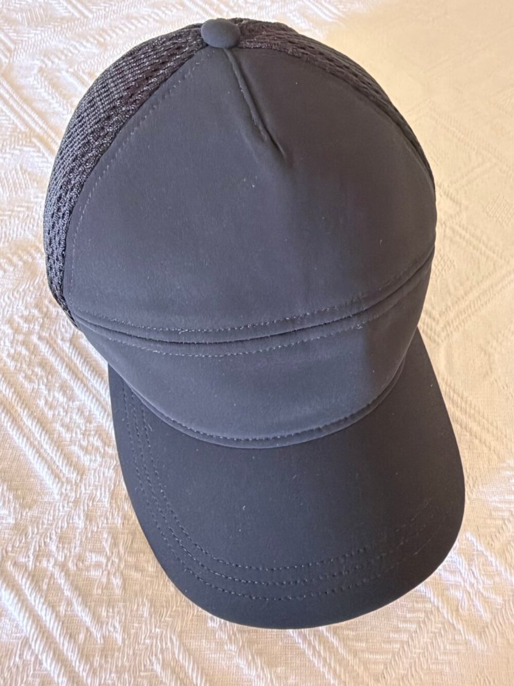 Lululemon Black Trucker Hat Mesh Back Snapback